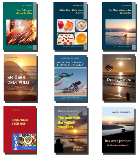 Eine Auswahl der Bücher von Marion Birkenbeil in deutscher und englischer Sprache